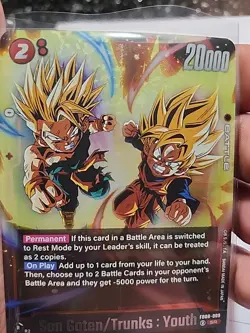 Son Goten/ Trunks : Youth FB08-009 SR DragonBall Fusion World TCG CARD NM/M - Image 2