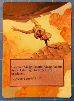 - Mogg Fanatic - Tempest Hand Painted Custom Altered Art MTG Magic the Gathering - Image 1