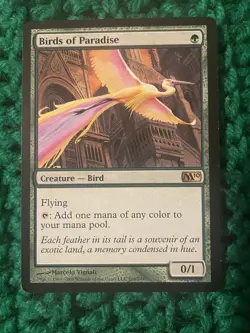 MTG Magic the Gathering Birds of Paradise Core Set 2010 M10 - Image 1