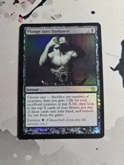 Foil Plunge into Darkness Fifth Dawn MTG Magic the Gathering Foil Lp - Image 1