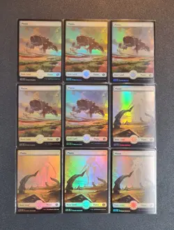 MTG THe Brothers' War - 9 x Plains - Full Art Foil - BRO - NM+ Condition - Image 1