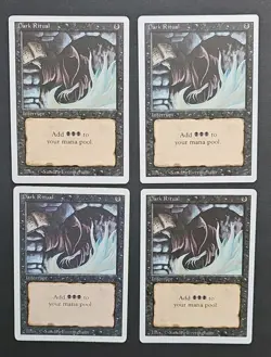 Mtg 4x 💥💥 Dark Ritual 💥💥 Revised Edition NM/LP Magic The Gathering - Image 1