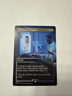 MTG Permission Denied (Borderless) Near Mint Condition Jurassic World Collection - Image 1