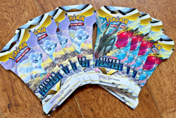 8 Pokemon TCG Sword & Shield - Silver Tempest Booster Packs Sleeved - NRFP - Image 1