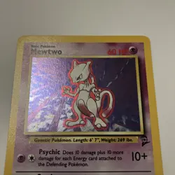 Pokemon TCG Mewtwo Base Set 2 Holo Rare Card 10/130 Vintage WOTC - Image 2