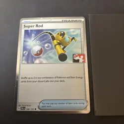 Super Rod 188/193 Paldea Evolved Prize Pack Holo Pokemon Card - Mint - Stamped - Image 1