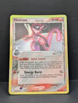 Mewtwo 12/113 Delta Species Holo Ultra Rare Pokemon TCG Nintendo HP - Image 3