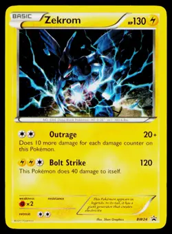 Zekrom - Holo #BW24 Promo Pokemon Black and White Promos NM - Image 1