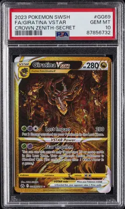 2023 POKEMON SWORD & SHIELD CROWN ZENITH SECRET FULL ART/GIRATINA VSTAR PSA 10 - Image 1