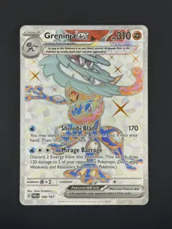 Pokemon TCG Greninja ex 198/167 Sv06: Twilight Masquerade Ultra Rare - NM - Image 1