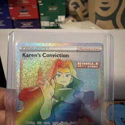 Pokemon Karen's Conviction 216/198 Chilling Reign Secret Rare Holo - Image 2