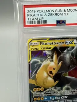 2019 POKEMON SUN & MOON PIKACHU & ZEKROM GX TEAM UP 33/181 PSA 10 GEM MINT - Image 2