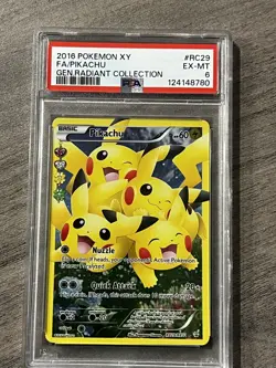 Pokemon 2016 Pikachu RC29 Generations Radiant Collection Ultra Rare PSA 6 EX-MT - Image 1