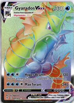 2021 Pokemon Gyarados VMAX Holo 207/203 SWSH07 Evolving Skies Secret NM TCG - Image 1