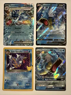 Lot of 4 GYARADOS Pokemon Cards ~ EX C GX Dark Celebrations Holo NM - Image 1