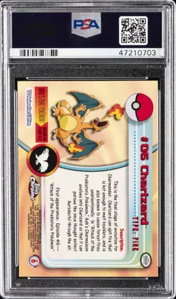 2000 TOPPS CHROME POKEMON T.V. #6 CHARIZARD PSA 10 - Image 2