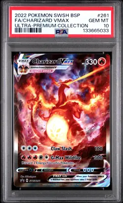 2022 POKEMON SWSH BLACK STAR PROMO #261 FULL ART/CHARIZARD VMAX PSA 10 - Image 1