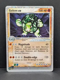 Golem ex 91/97 Dragon Holo Rare Pokemon TCG Nintendo vintage e-reader DMG - Image 1