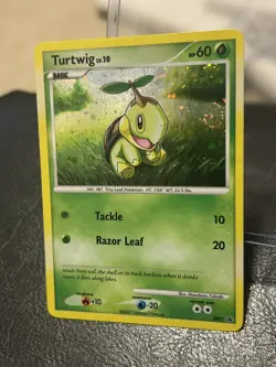 Turtwig #DP01 - SWIRL Promo Holo Diamond & Pearl Promos Pokemon TCG Vintage LP - Image 1