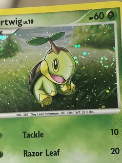 Turtwig #DP01 - SWIRL Promo Holo Diamond & Pearl Promos Pokemon TCG Vintage LP - Image 2
