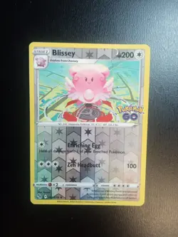 2022 Pokemon Go Blissey 052/078 Rare Reverse Holo NM - Image 1