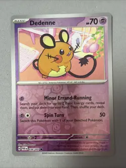 Pokemon TCG * SV Paldean Fates * 36/91 Dedenne REVERSE HOLO Common * FRESH PK - Image 1