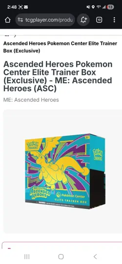 2 Pokemon TCG: Mega Evolution Ascended Heroes Pokemon Center ETB / PRESALE - Image 1