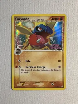 Pokemon TCG - Carvanha (61/110) EX Holon Phantoms Stamped - Reverse Holo - NM - Image 1