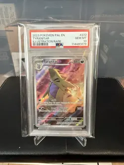 2023 POKEMON PAL EN-PALDEA EVOLVED ILLUSTRATION RARE #222 TYRANITAR PSA 10 - Image 1