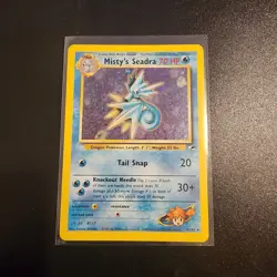 Pokemon TCG Misty's Seadra Gym Heroes 9/132 Holo Unlimited Holo Rare - Image 1