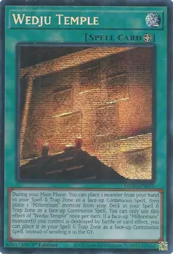 Yugioh! Wedju Temple - MP25-EN091 - Prismatic Secret Rare - 1st Edition Near Min - Image 1