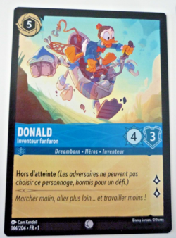LORCANA TRADING CARD GAME DISNEY CHAPITRE 1 DONALD 144/204 NEUVE - Image 1
