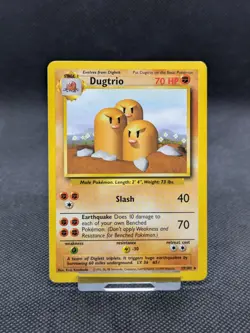 Dugtrio 19/102 Rare Base Set Pokemon Card WOTC LP-NM - Image 1