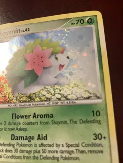Shaymin LV.42 14/127 Platinum Holo Rare 2009 English Pokemon TCG Card NM - Image 2