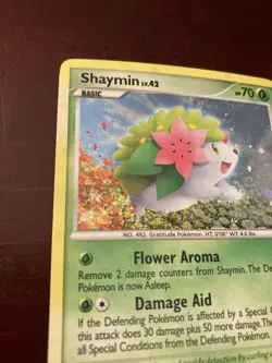Shaymin LV.42 14/127 Platinum Holo Rare 2009 English Pokemon TCG Card NM - Image 3