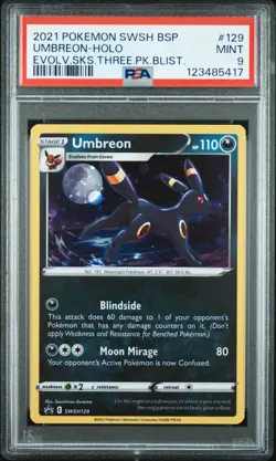 PSA 9 Umbreon SWSH129 SWSH: Sword & Shield Promo Cards Holo - Image 1
