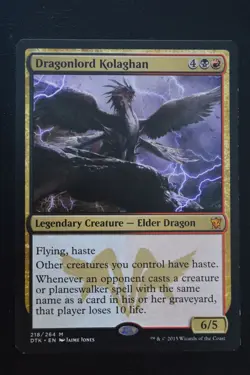Magic The Gathering MTG DRAGONLORD KOLAGHAN Dragons of Tarkir LP Lightly Played - Image 1