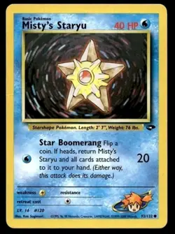 Misty's Staryu 92/132 Pokemon Gym Challenge Regular Nm - Image 1