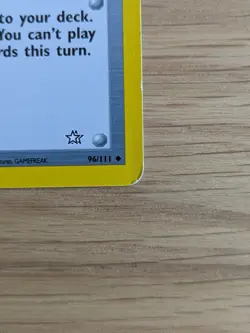 Professor Elm Vintage Neo Genesis Pokemon Card. Uncommon 96/111. Excellent Cond. - Image 2