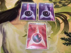 Pokemon Psychic & Fire Energy Espeon & Ho-oh HeartGold SoulSilver HOLO lot - Image 1