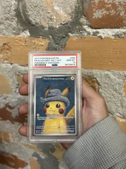2023 Pokemon Scarlet & Violet X Van Gogh Pikachu with Grey Felt Hat PSA 10 #085 - Image 3