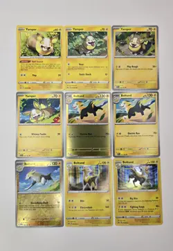 Lot of 9 Yamper Boltund Various Pokemon Collection Reverse Holo Rare - Image 1