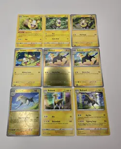 Lot of 9 Yamper Boltund Various Pokemon Collection Reverse Holo Rare - Image 2