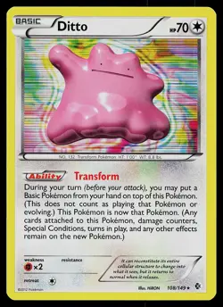 Pokemon Card - Ditto Boundaries Crossed 108/149 Holo Rare - Image 1