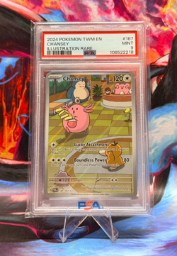 Pokemon TCG - Chansey 187/167 Sv06: Twilight Masquerade Holo - PSA 9 MINT - Image 1