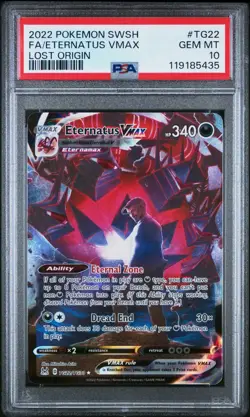 2022 POKEMON SWORD & SHIELD LOST ORIGIN #TG22 FULL ART/ETERNATUS VMAX PSA 10 - Image 1