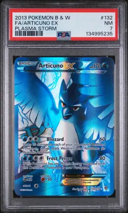Pokemon TCG Articuno EX 132/135 Plasma Storm PSA 7 NM - Image 1