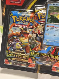 ⚠ Pokemon TCG Mega Evolution 3 Pack Blister w/ Psyduck Promo NEW SEALED GIFT - Image 5