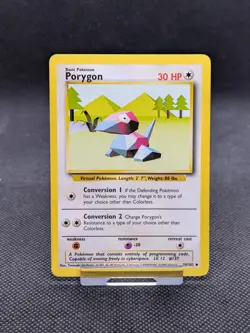 Porygon Base Set 39/102 Uncommon Pokemon WOTC LP EXCELLENT - Image 1