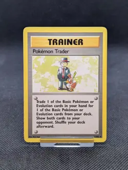 Pokemon Trader Pokemon Base Set 77/102 Rare Trainer WOTC LP EXCELLENT - Image 1